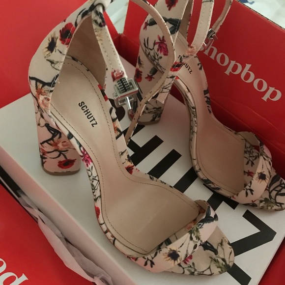 schutz block heel sandal